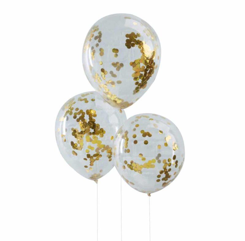 Kultaiset konfetti ilmapallot