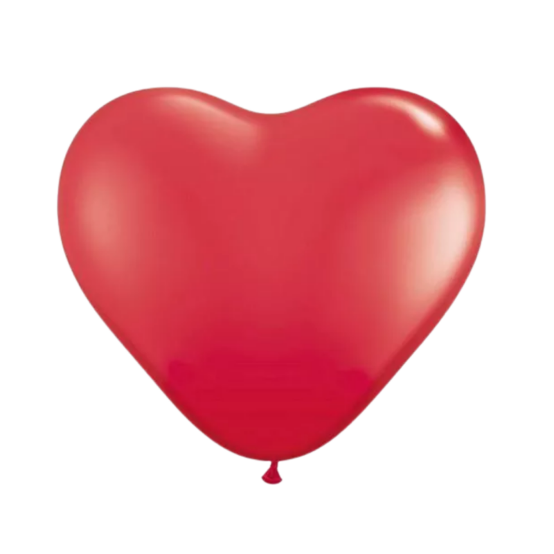Sydänilmapallot punainen, 25 cm - 100 kpl