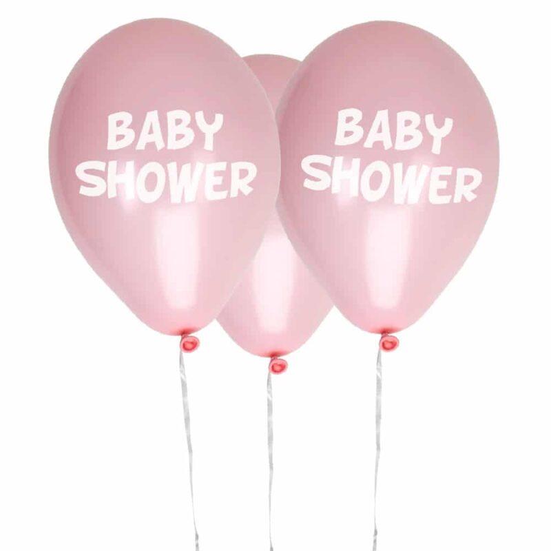 Baby Shower vaaleanpunaiset ilmapallot
