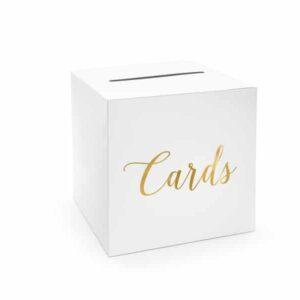 Cards korttilaatikko kultatekstillä 2