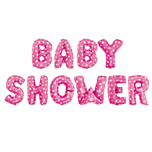 Baby Shower folioilmapallot, pinkki