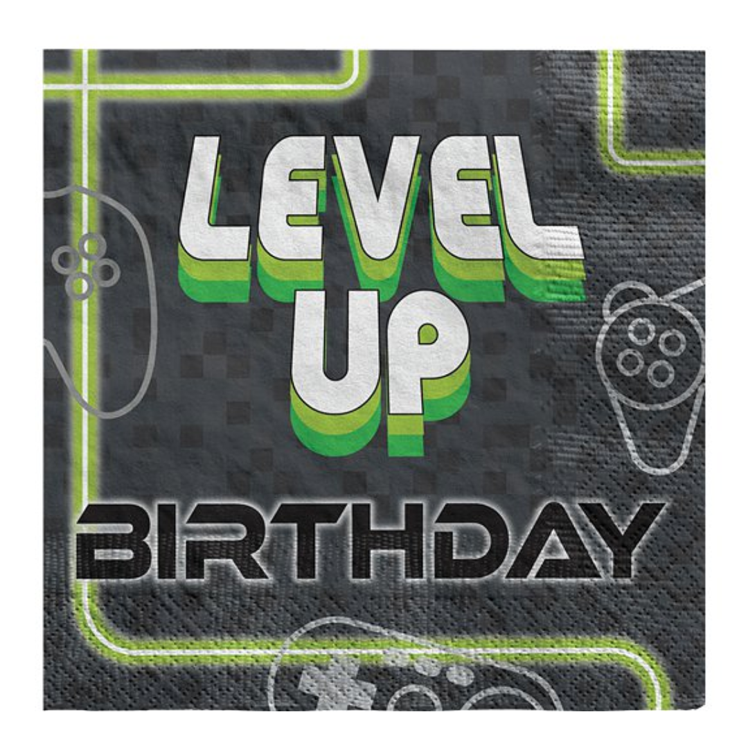 Level Up Birthday lautasliinat