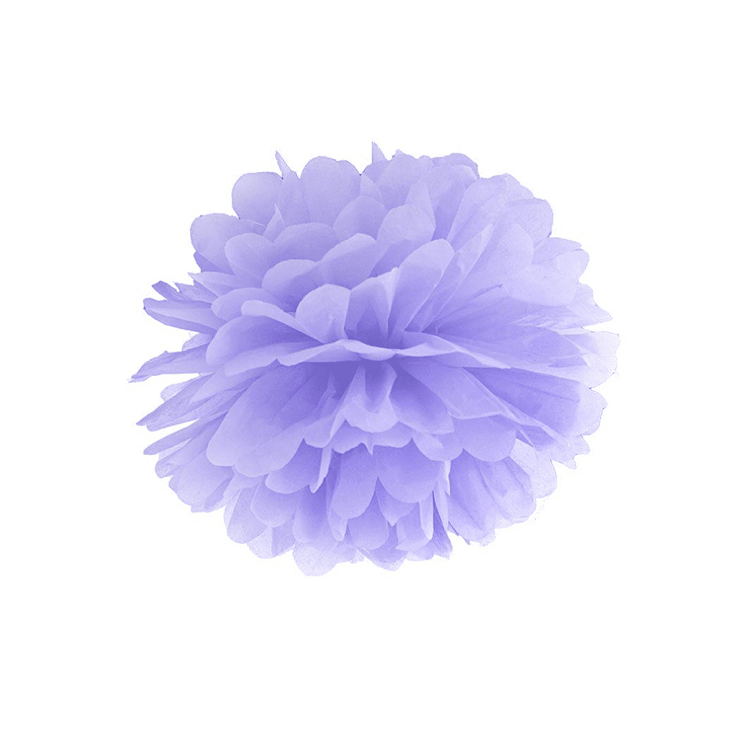 pompom vaalea lila