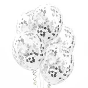konfettipallot hopea